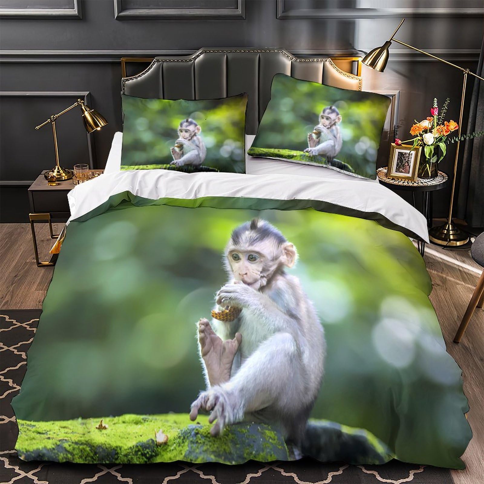 Parure de lit axolotl 220x240 en microfibre avec housse de couette 3D ado