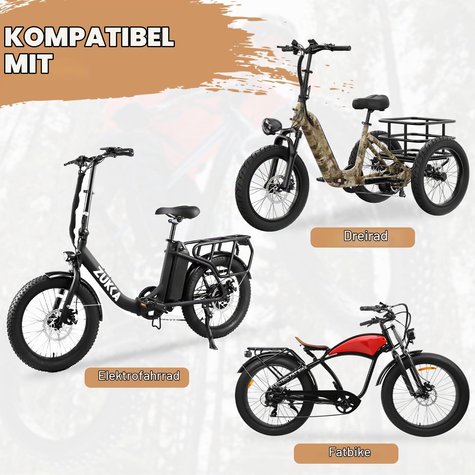 2er-Pack E Bike Reifen,Faltbar Fat Tire Fett Fahrradreifen 20x4.0/26x4.0 Zoll Ersatzreifen Fahrrad Mantel Reifen für E-Bike/Mountain Snow Bike