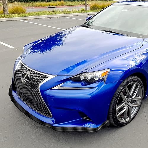Miniatura 4 de Q1-TECH - Difusor de 9 piezas para parachoques delantero y falda lateral, compatible con Lexus is-Series F-Sport 2014 2015 2016, solo modelo