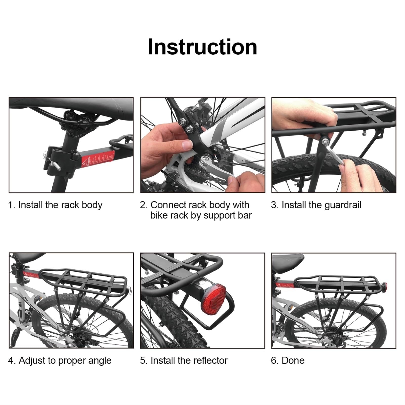 Bagagem de bicicleta universal, suporte de carga universal para ciclismo, rack t