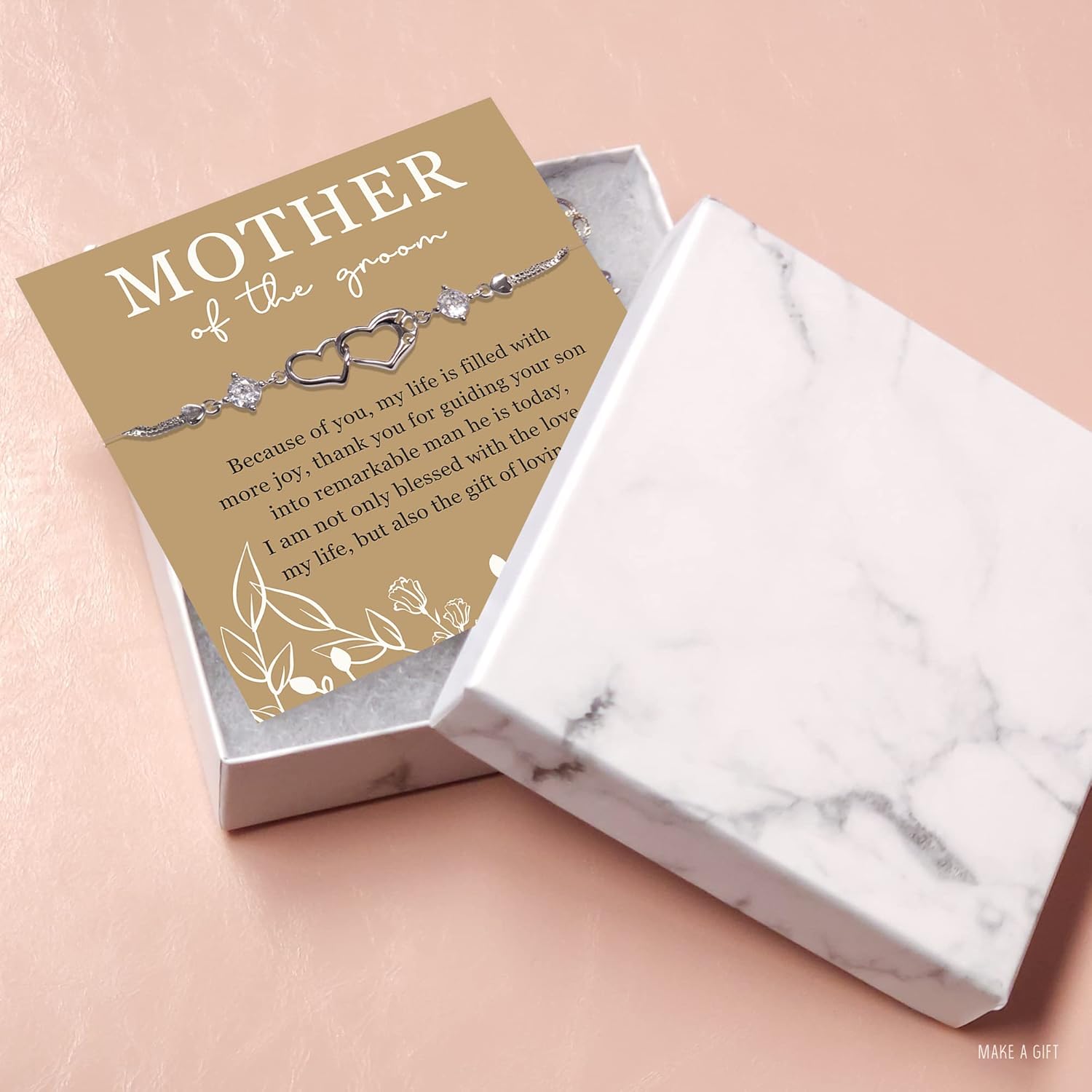 Mother of Groom gift from Bride, Thank you for guiding your son. Mother in Law Bracelet Gift. Gift for Mother of the Groom. Wedding Gift from Bride - Image 2