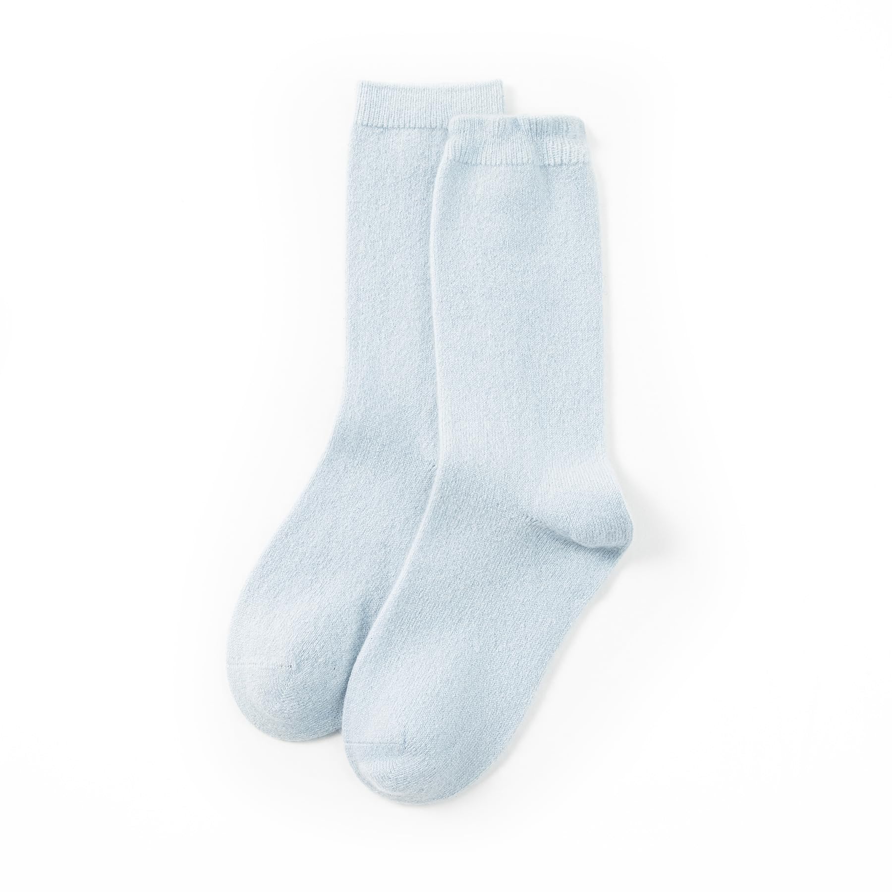 100% Pure Cashmere Unisex Bed Calf Socks, Super Soft and Warm Fluffy Socks for Women and Men