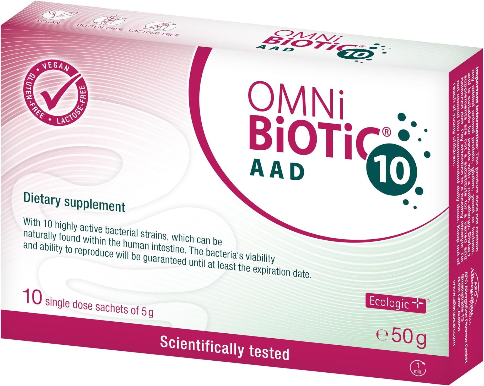 10 AAD, Vegan Multi Strain Formulation, 10 Single Dose Sachets