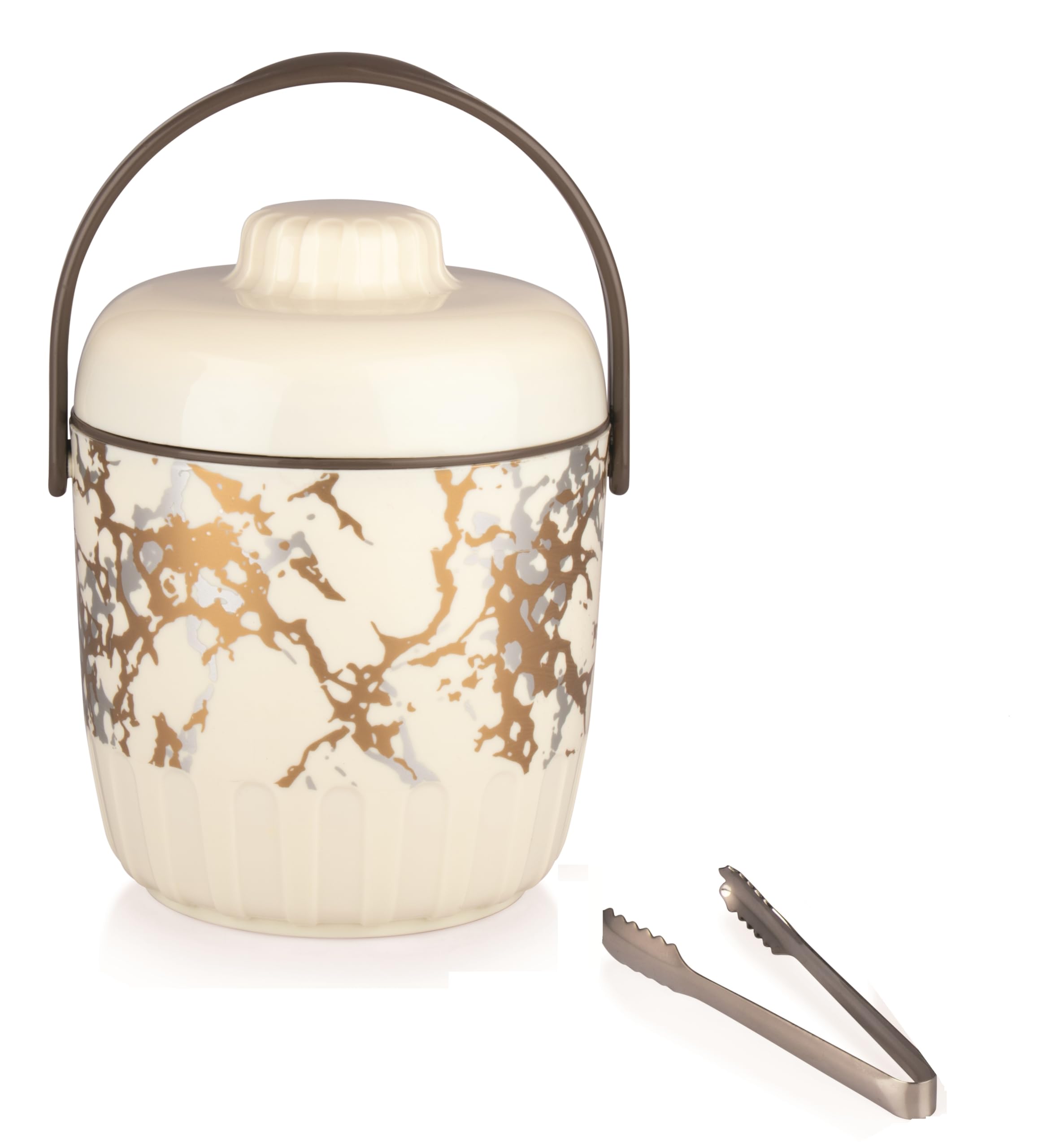 Nabhya Oscar 2 litre Ice Pail Plastic,Ice Bucket, Insulated ice Box with Stainless Steel Tong Plastic Ice Bucket (Oscar - Beige) (B0CJMNTMB5) Amazon Price History, Amazon Price Tracker