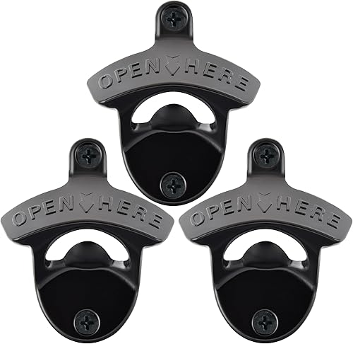 Miniatura 13 de Abrebotellas de bronce antiguo montado en la pared abrebotellas de cerveza montado en la parte superior para regalos Bronce antiguo,Plateado