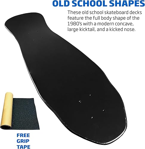 Miniatura 4 de Tabla de monopatín Old School Styles Retro 1980's Designs 8 Layer Maple Decks cóncavos y Kicktails Incluye cinta de agarre negra, úsalos o pintarlos