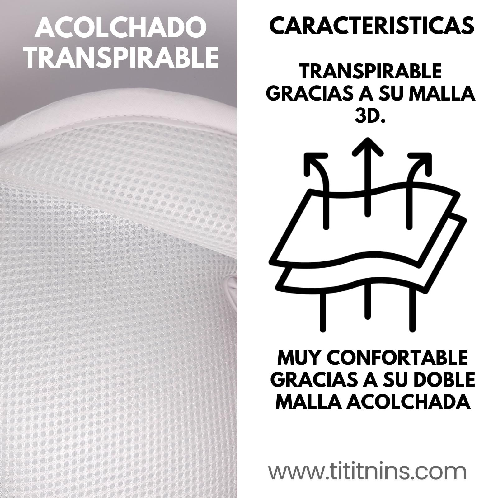 Colchoneta Verano para Bugaboo Camaleon 3 Plus KUKU ROSA - Acolchado Transpirable- (100% Algodón)