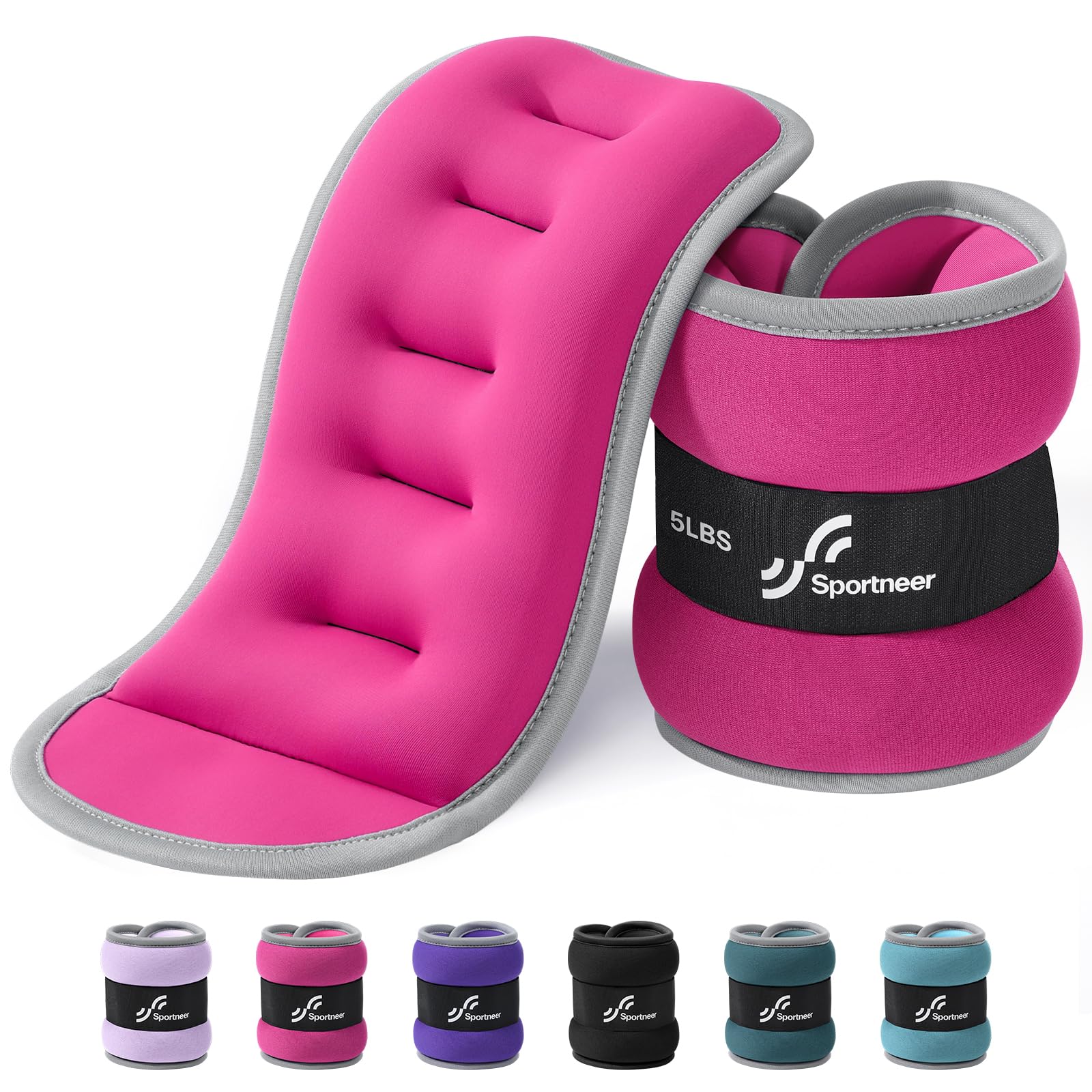 Sportneer Ankle Wrist Weights for Women Men Pair of 1/2/4/6/10 LBS Options