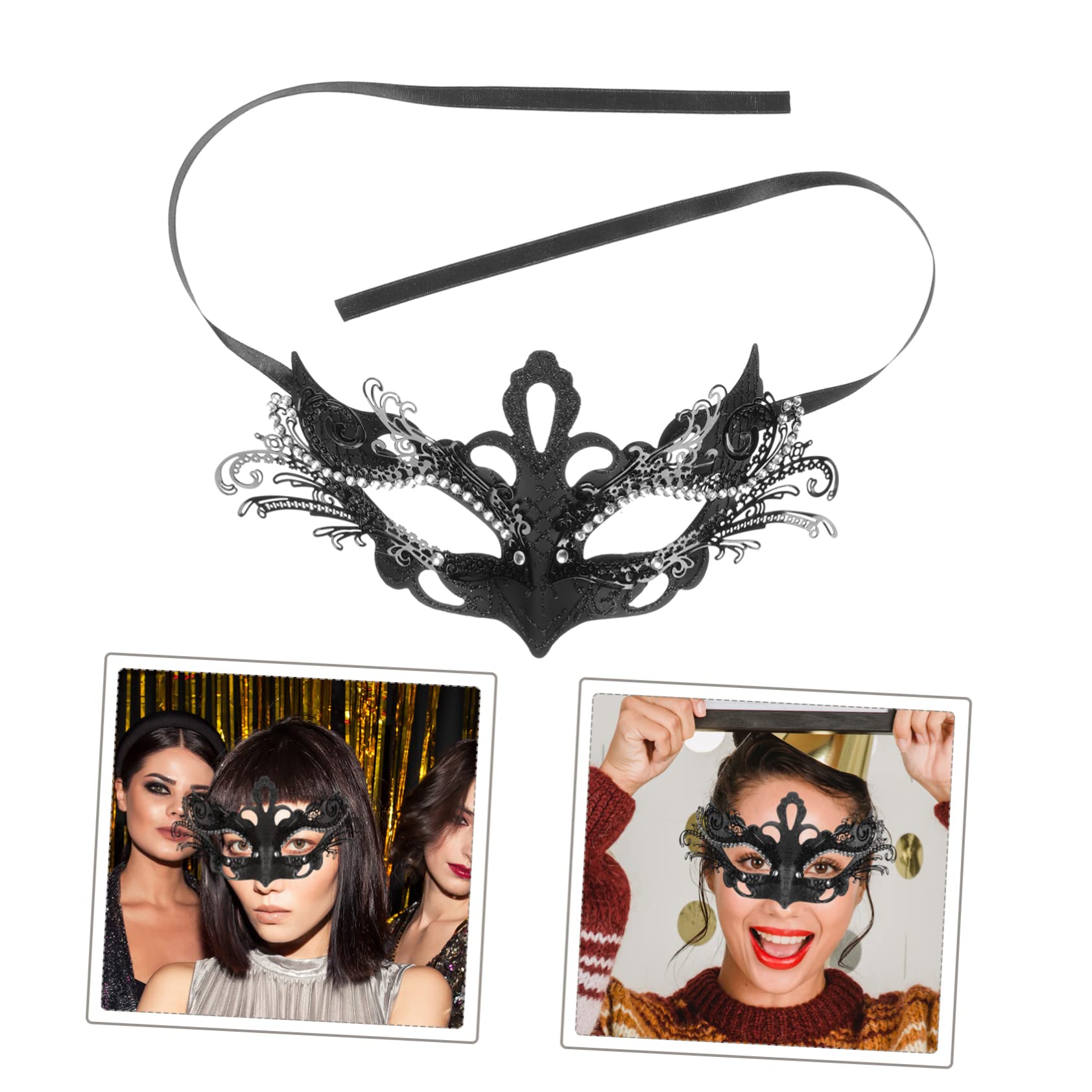 LIFKOME Sfera Di Ferro Maschera Maschere Veneziane Cosplay Ballo In Maschera Per Le Donne Maschera Per Cosplay Halloween Delle Donne Festival Costume Del Partito Maschere