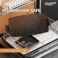 Vista 3 de Cleansnap Everyday - Parrilla eléctrica antiadherente de 20 pulgadas con escudo plegable antisuciedad, calentamiento rápido de 1700 W, revestimiento