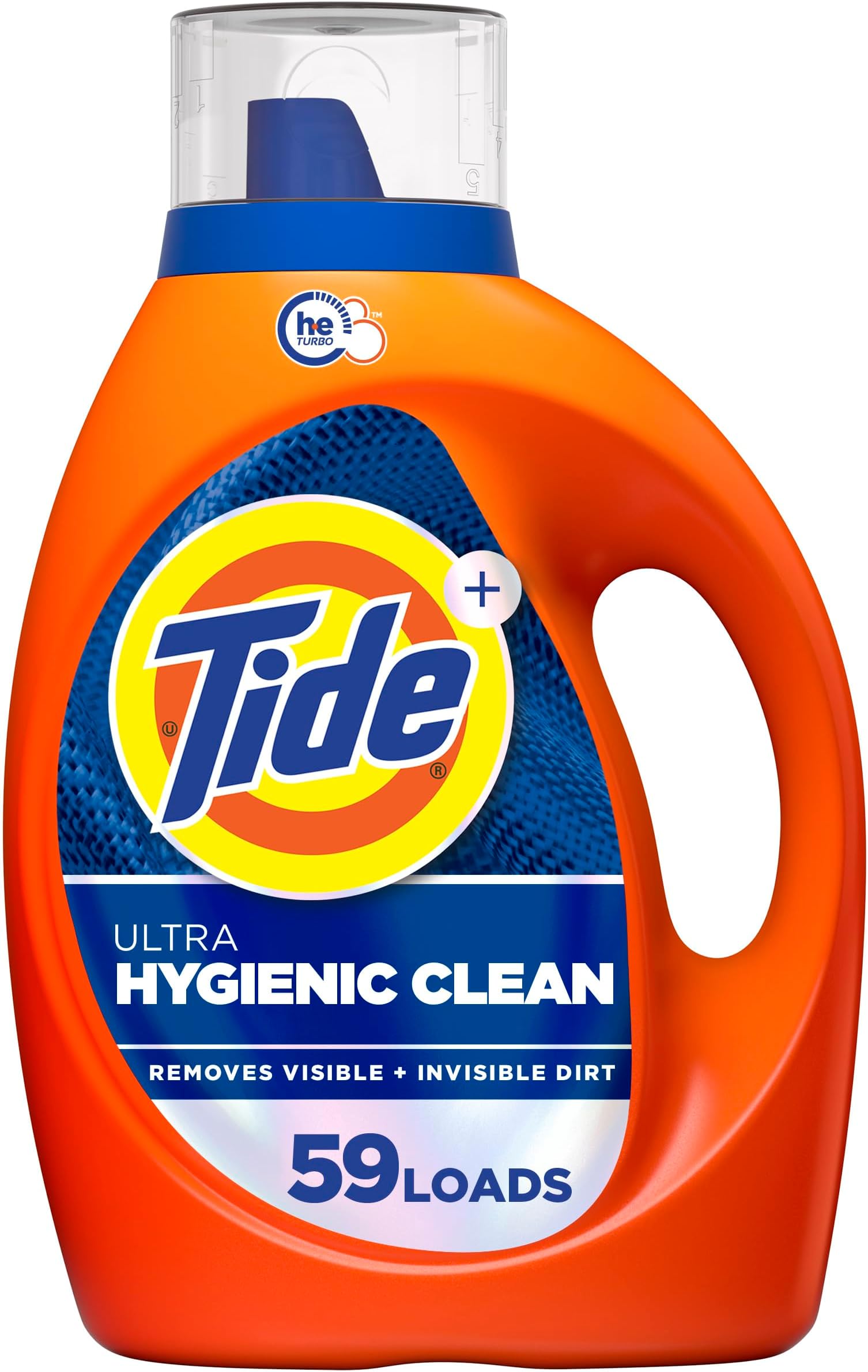 Tide Hygienic Clean Heavy 10X Duty Laundry Detergent Liquid Soap, Original Scent, HE Compatible, 59 Loads, 84 fl oz