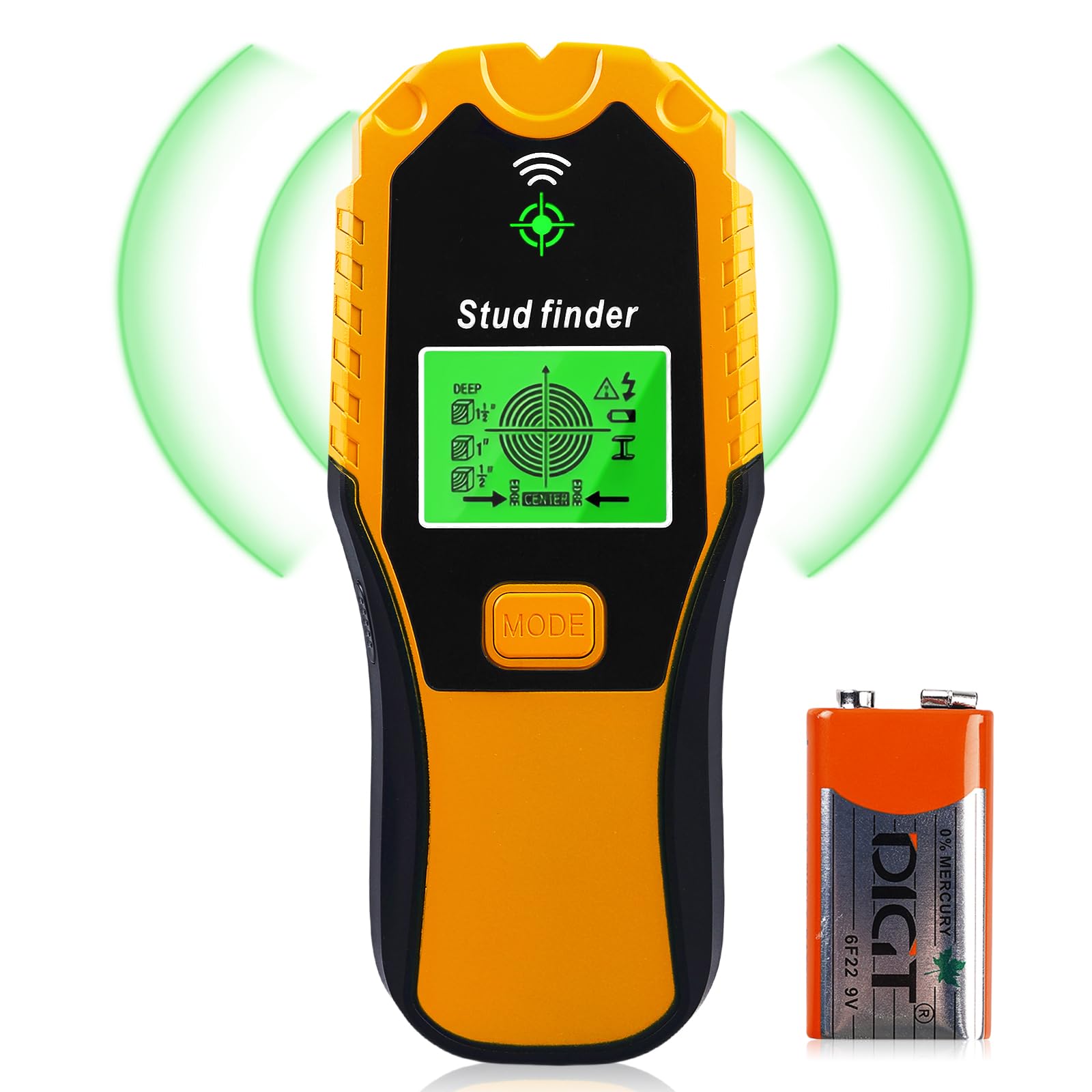 Détecteur Mural, 5 En 1 Détecteur De Métaux, Détecteur De Cable Électrique, Scanner Mural, Professional Localisateur, Détecteur De Montant Avec Ecran Lcd, Pour Bois, Fil Ac, Métal