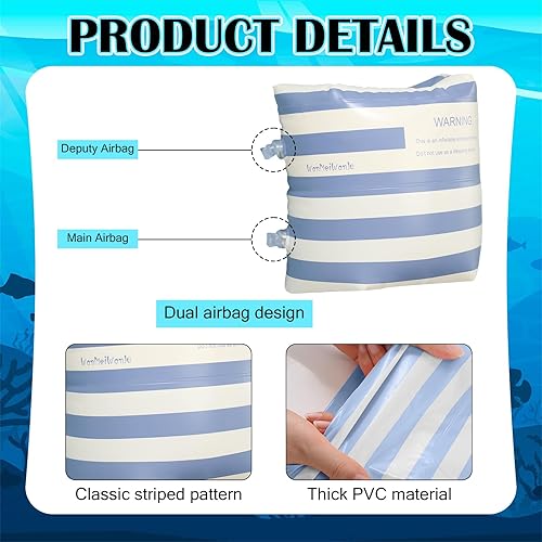 Miniatura 2 de Flotadores de brazo inflables de PVC, bandas de brazo a rayas, flotadores de piscina, flotadores de brazo de natación, anillos flotantes para