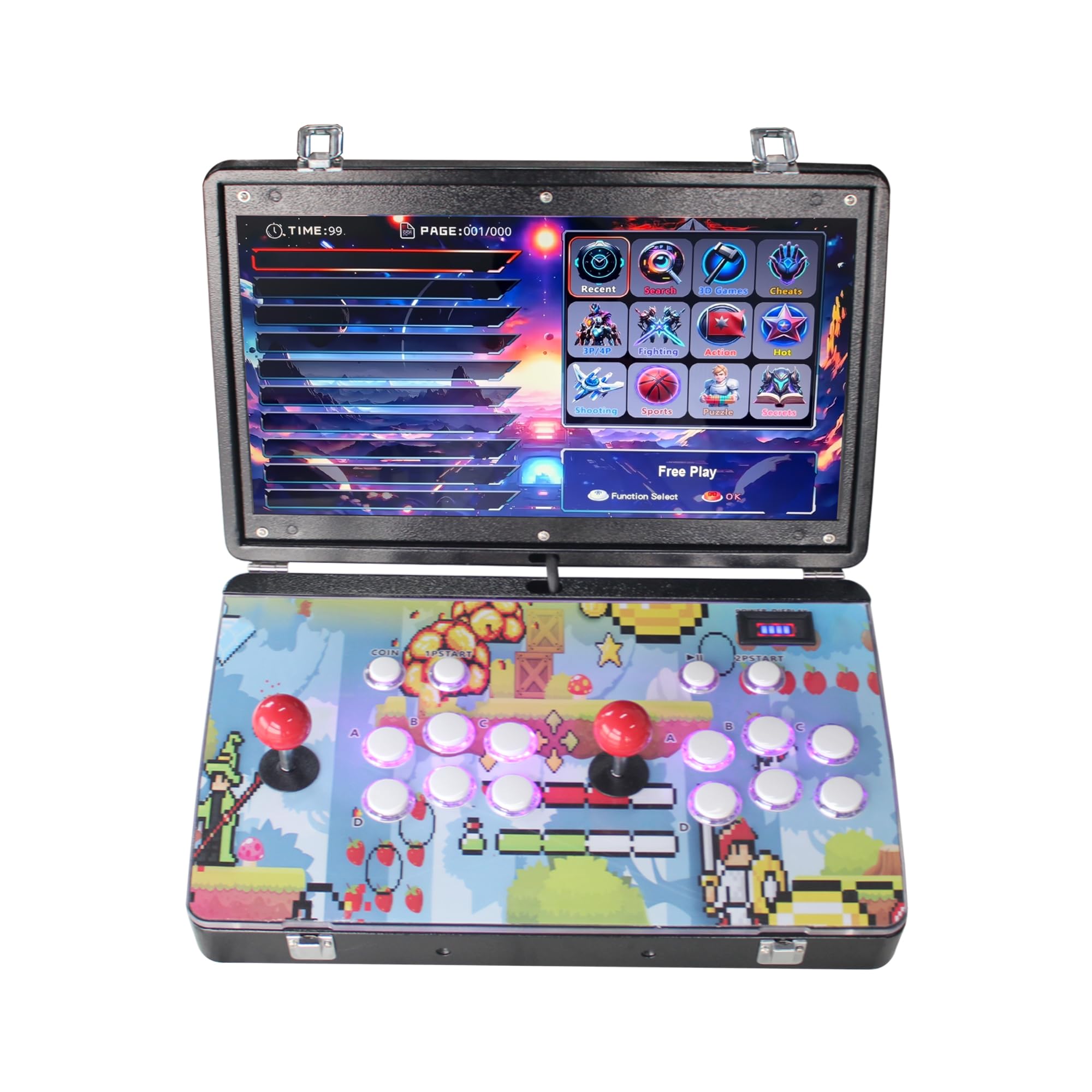 32000 en 1 Consola de juegos Arcade portátil, visualización HD de 19 pulgadas, caja de metal para doble reproductor, caja de hierro DX, máquina de videojuego retro electrónica de búsqueda