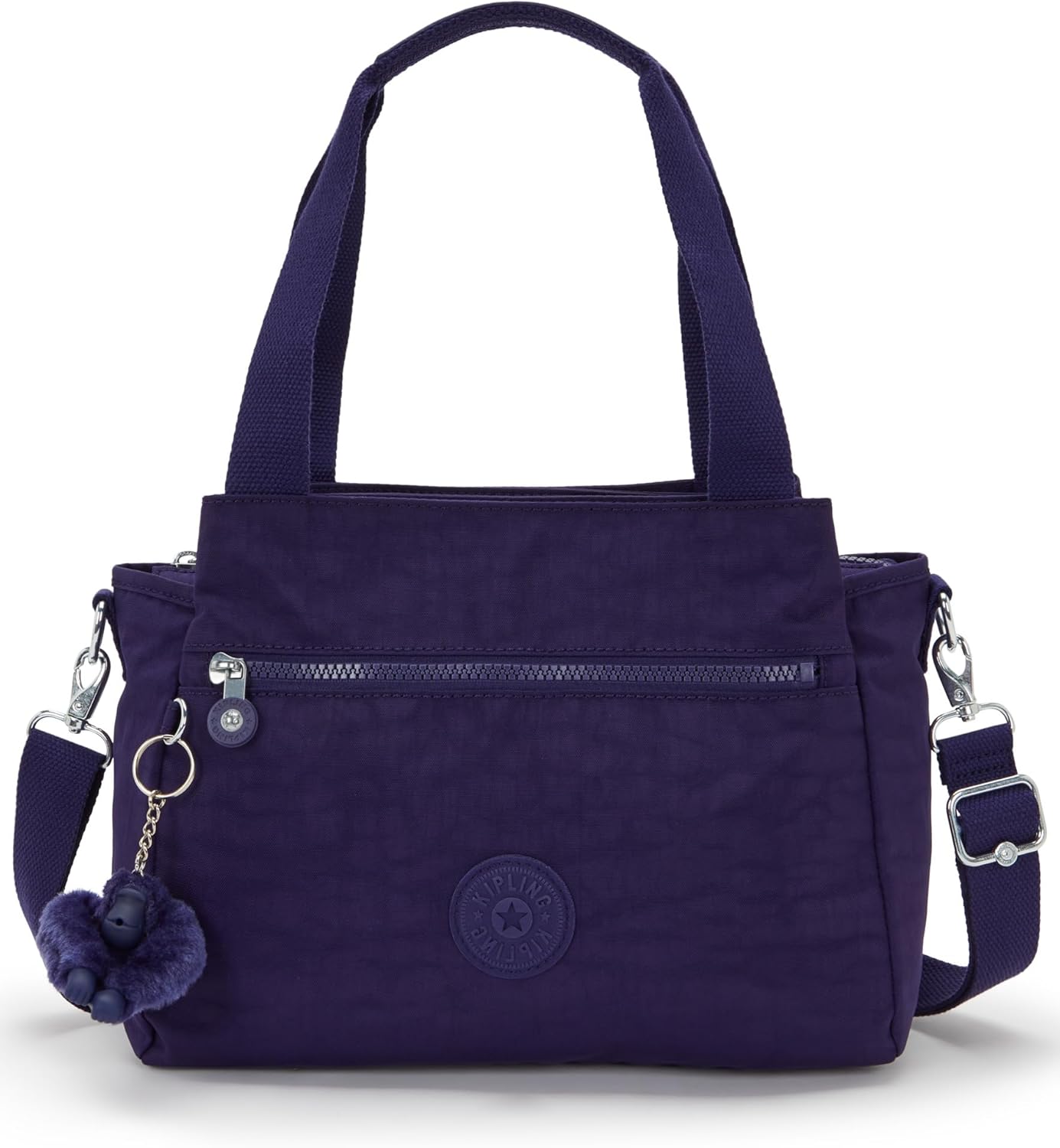 Kipling Women's Elysia Crossbody Bag, Lightweight, Multi-Compartment Magnetic Snap Pockets, Shoulder Bag – Moonlit Blue