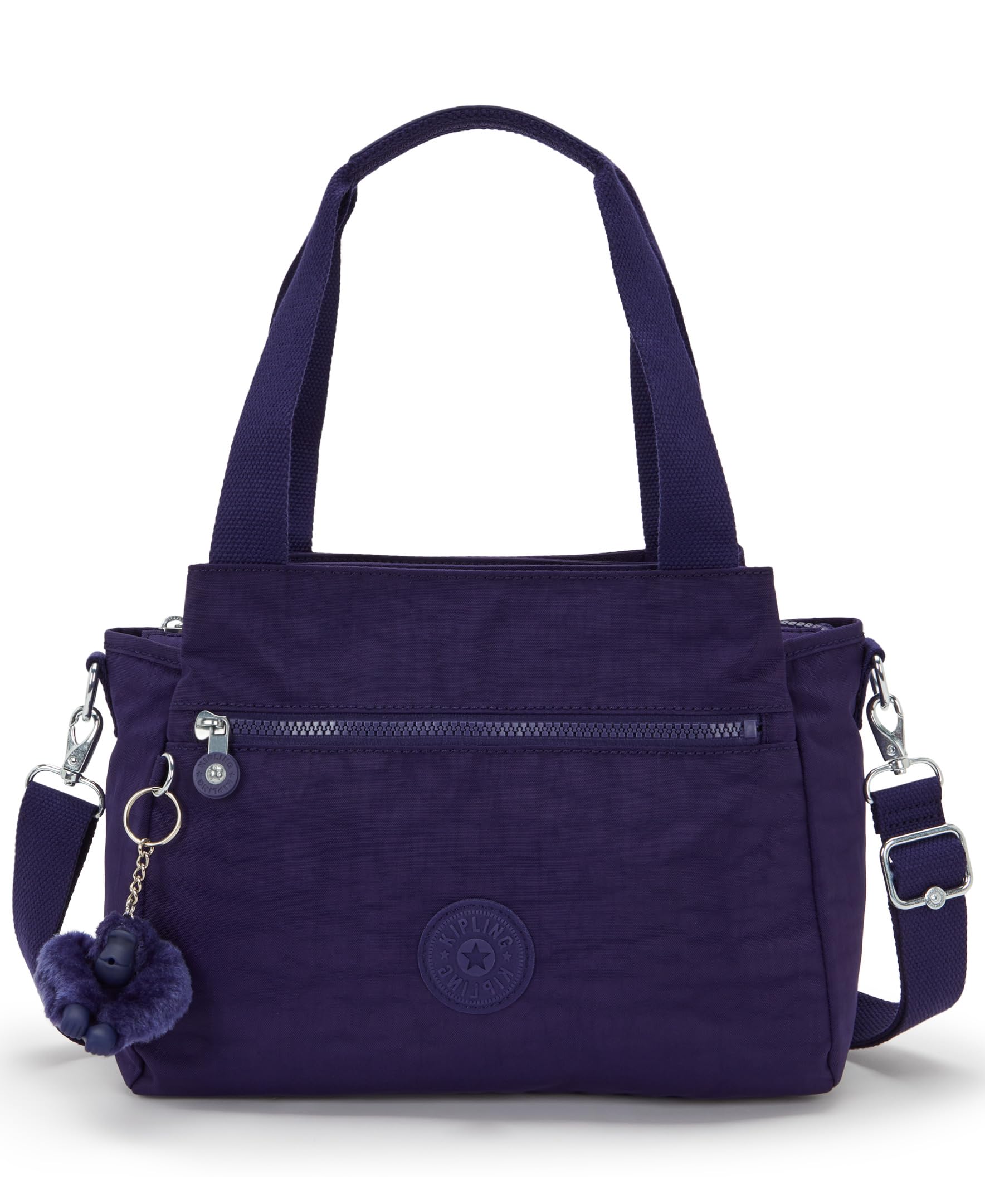 Kipling Women's Elysia Crossbody Bag, Lightweight, Multi-Compartment Magnetic Snap Pockets, Shoulder Bag – Moonlit Blue