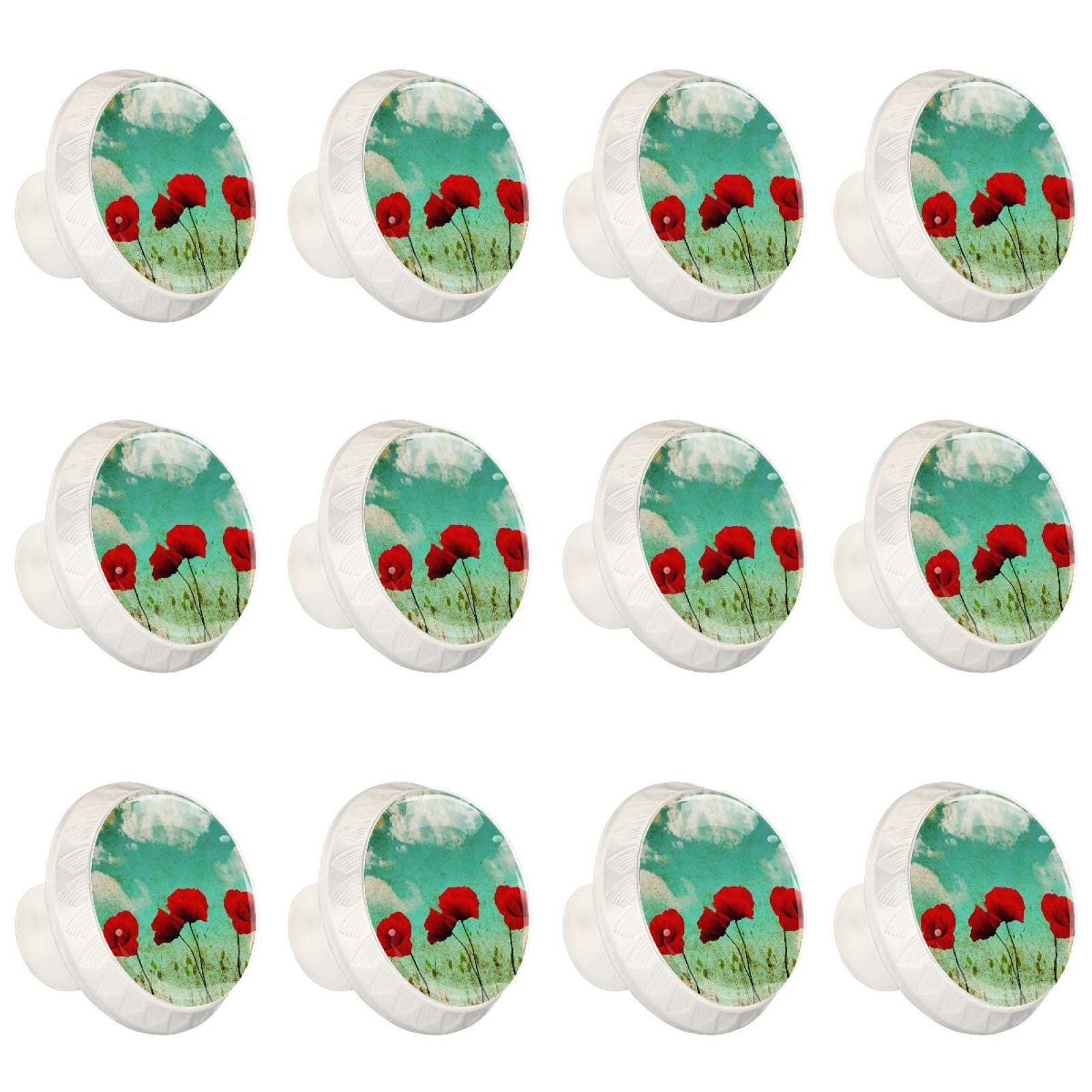 Boutons de meubles ronds camouflage rose 1,37 pouces pour poignées de tiroir de commode