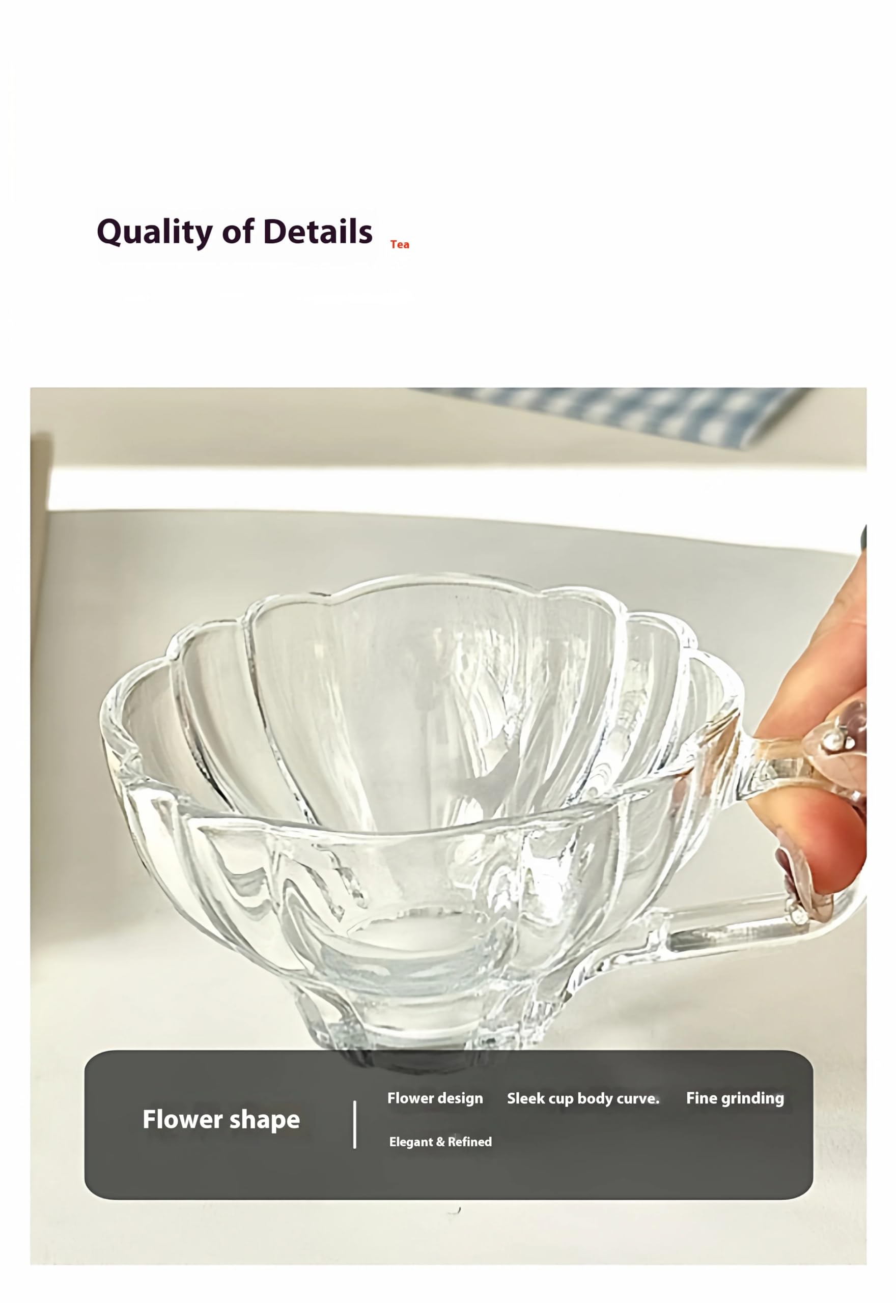 Avastro 120ml Glass Coffee Cup Palace Style Afternoon Tea Small Cups High Beauty Dessert Cup Dim Sum Sets Pack of 2 1