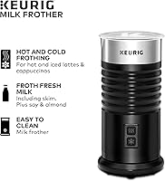 Vista 3 de Espumador Independiente Keurig Funciona con Leche No Láctea, Espumado Caliente y Frío, 6 Oz, Negro