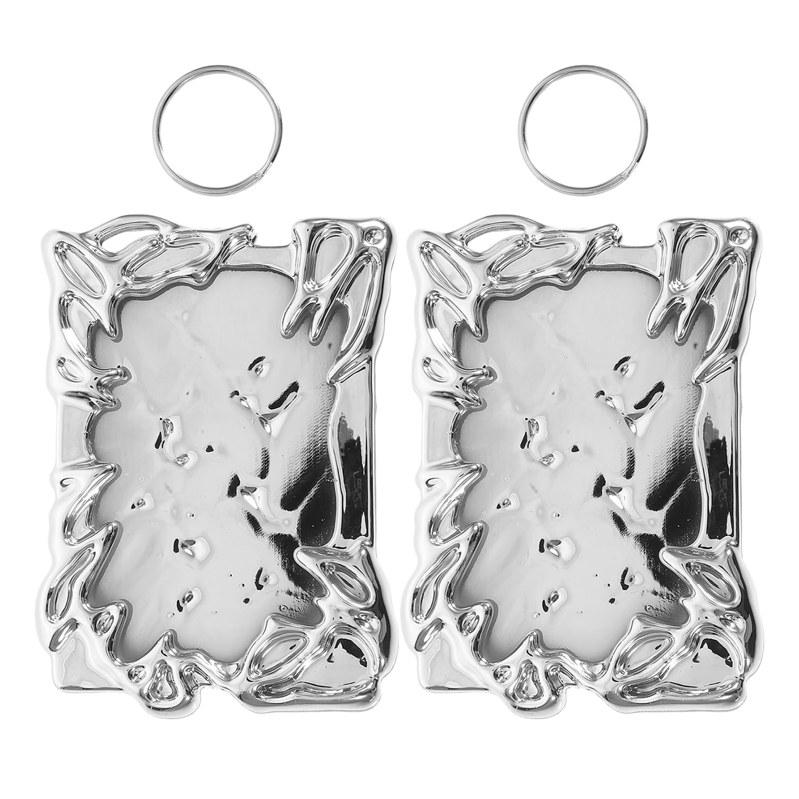 Fundas para tarjetas de plástico plateado POPETPOP decorativas para marcos modernos de salón