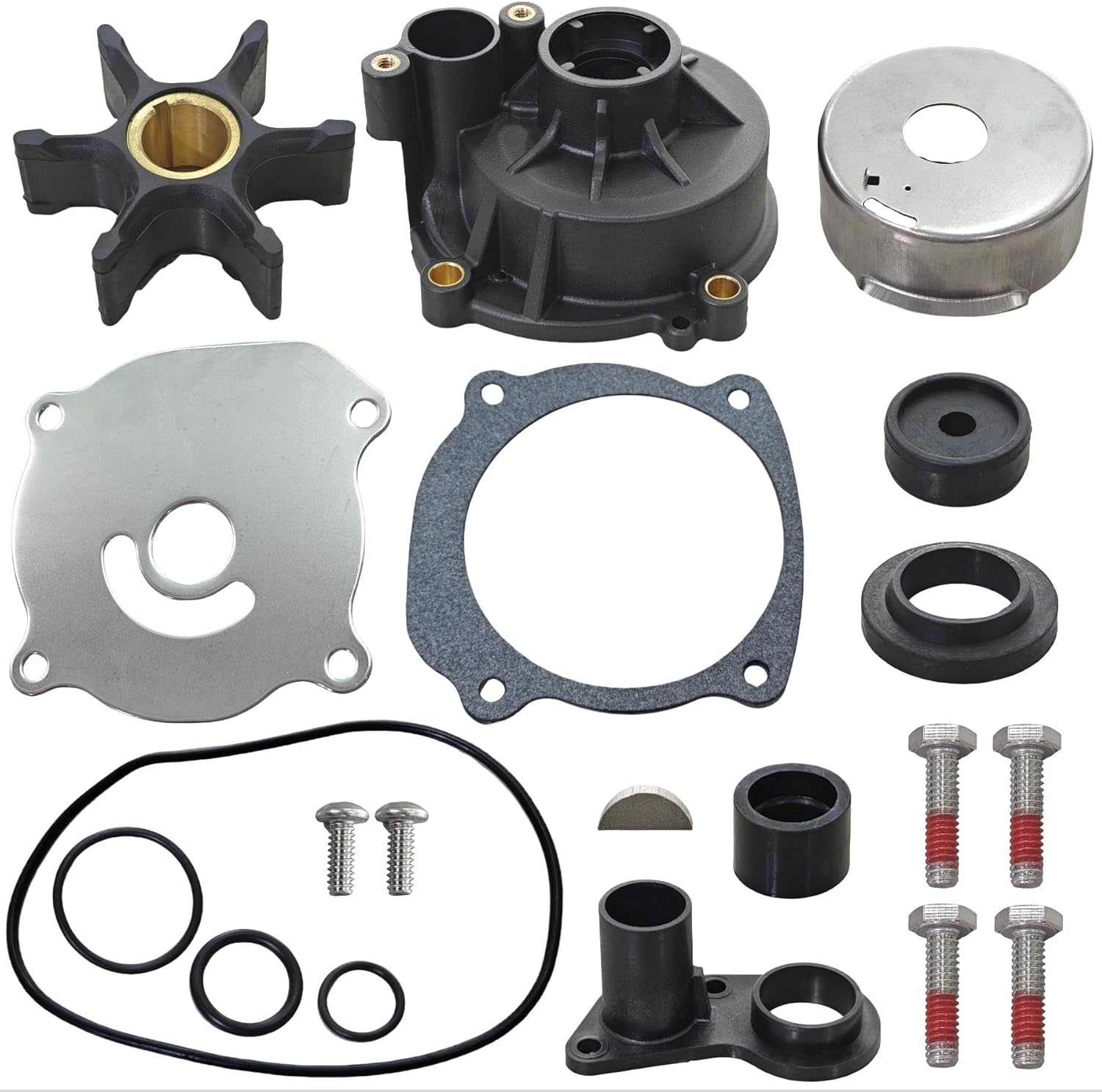 396644 Water Pump Impeller Kit for Johnson Evinrude 4 4.5 5 6 8 HP Outboard Engines With Housing 389844 18-4529