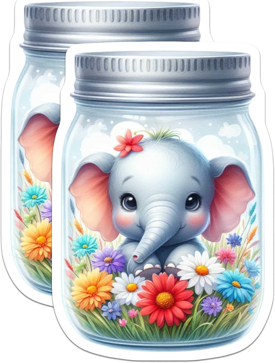 (2 Pack) Child's Room Decor Magnet - 5" On Longest Side - Sticks to Smooth Flat Surfaces - Made in USA - MAG9352