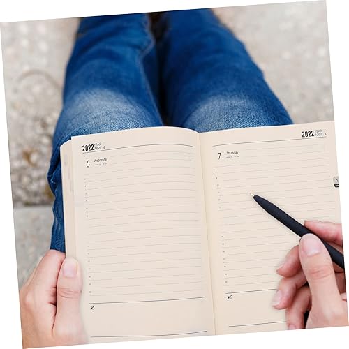 Miniatura 8 de MAGICLULU 4 Pcs 2022 Agenda Book Agenda Notepad Schedule Notepad Blank Calendar Blank Notebooks Appointment Book 2022 Work Notebooks Appointment