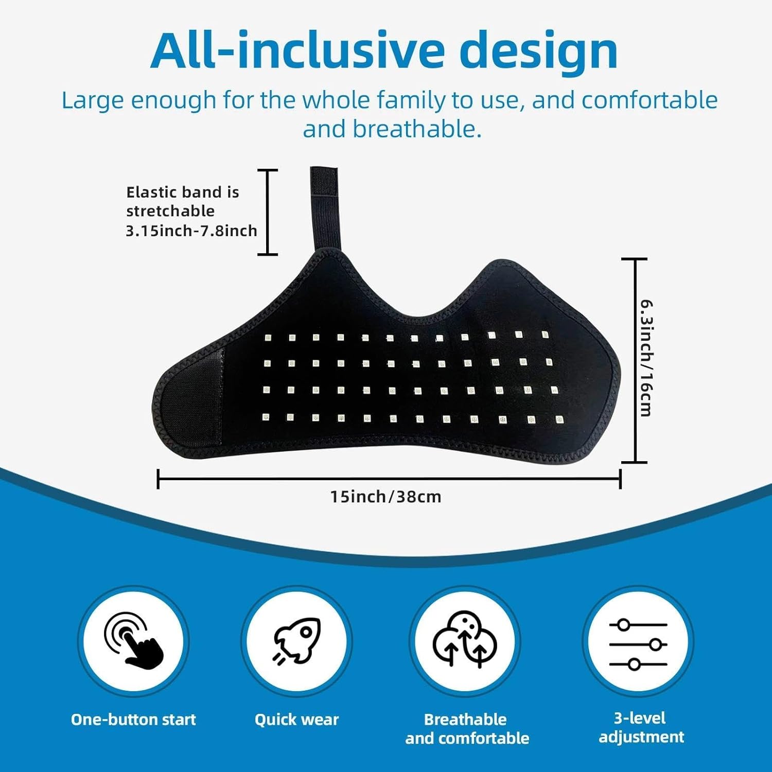 Red Light Therapy Pad for Hand & Wrist Pain Relief, 660nm & 850nm Magnetic Portable Infrared Therapy Device, Adjustable Cordless Strap, Rechargeable, Muscle & Joint Recovery Support (Black)