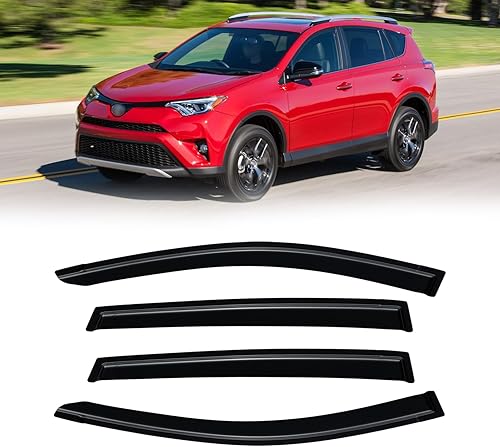 Miniatura 159 de Visera de ventana para Jeep Cherokee 1984-2001 (Excluye Modelo Limited), Protectores Guards Shields de lluvia de canal exterior, Deflector