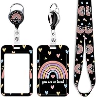 Vista 39 de Soporte para tarjetas de identificación de conciencia sobre el autismo y clip de carrete retráctil, lindo cordón para llaves de rompecabezas