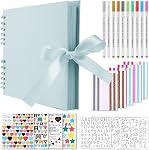 Gotideal 80 Pages DIY Album de scrapbook Papier d'artisanat Mariage et anniversaire Album de photos DIY Accessoires et fournitures de scrapbooking(Noir)?