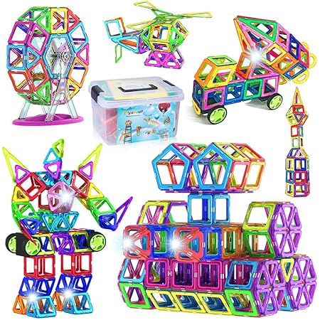 Amazon Flycreat マグネットブロック 磁気おもちゃ マグネットおもちゃ 磁石ブロック 観覧車付き 子供 知育玩具 おもちゃ 男の子 女の子 磁石玩具 立体パズル ゲーム モデルdiy 積み木 ブロック 想像力 創造力育てる 新年 キーズ 誕生日 ギフト クリスマス プレゼント
