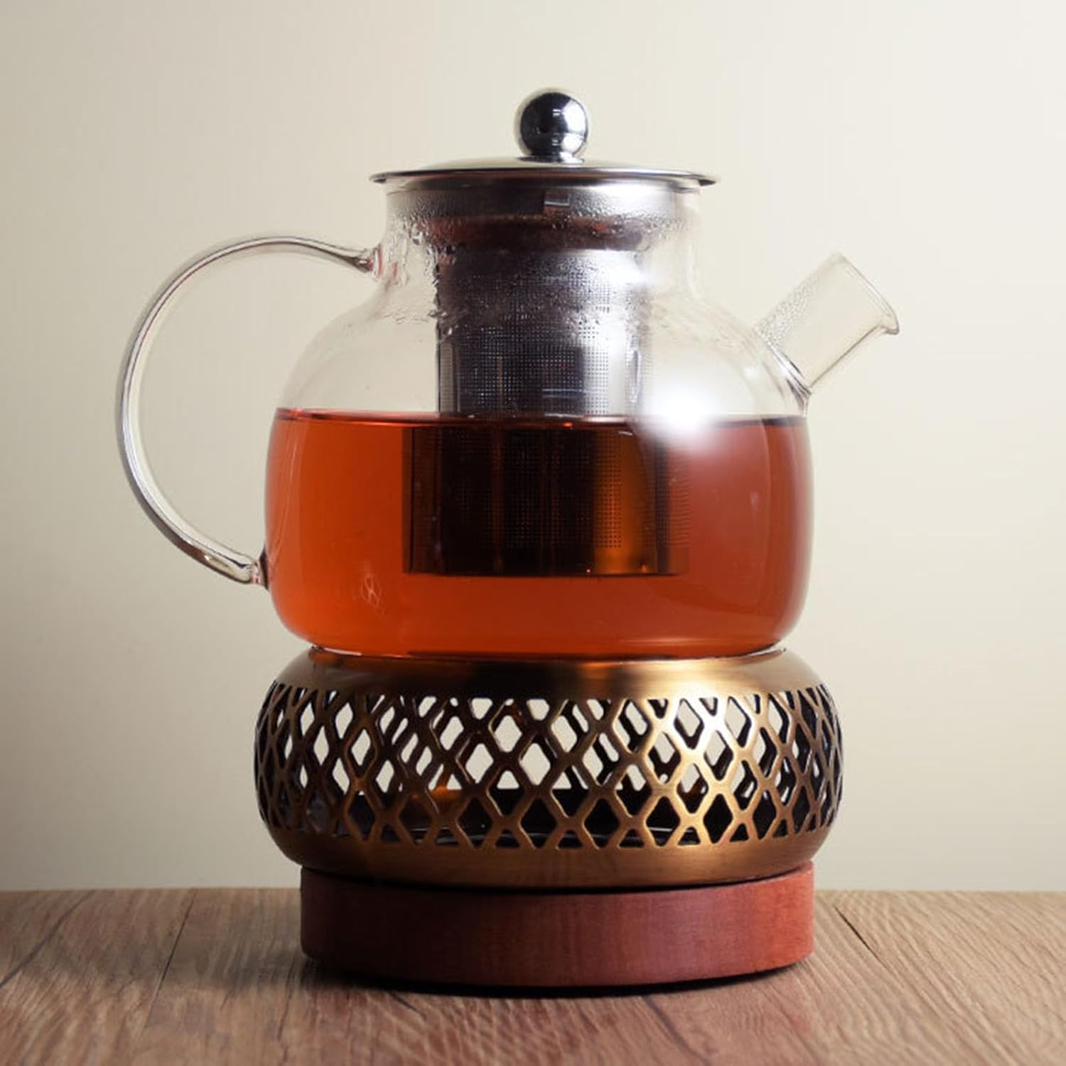 Stainless Steel Teas Warmer Teapot Stand Heaters with Vintage Styles Suitable for Home Use and Art Displays Warmer for Enthusiasts