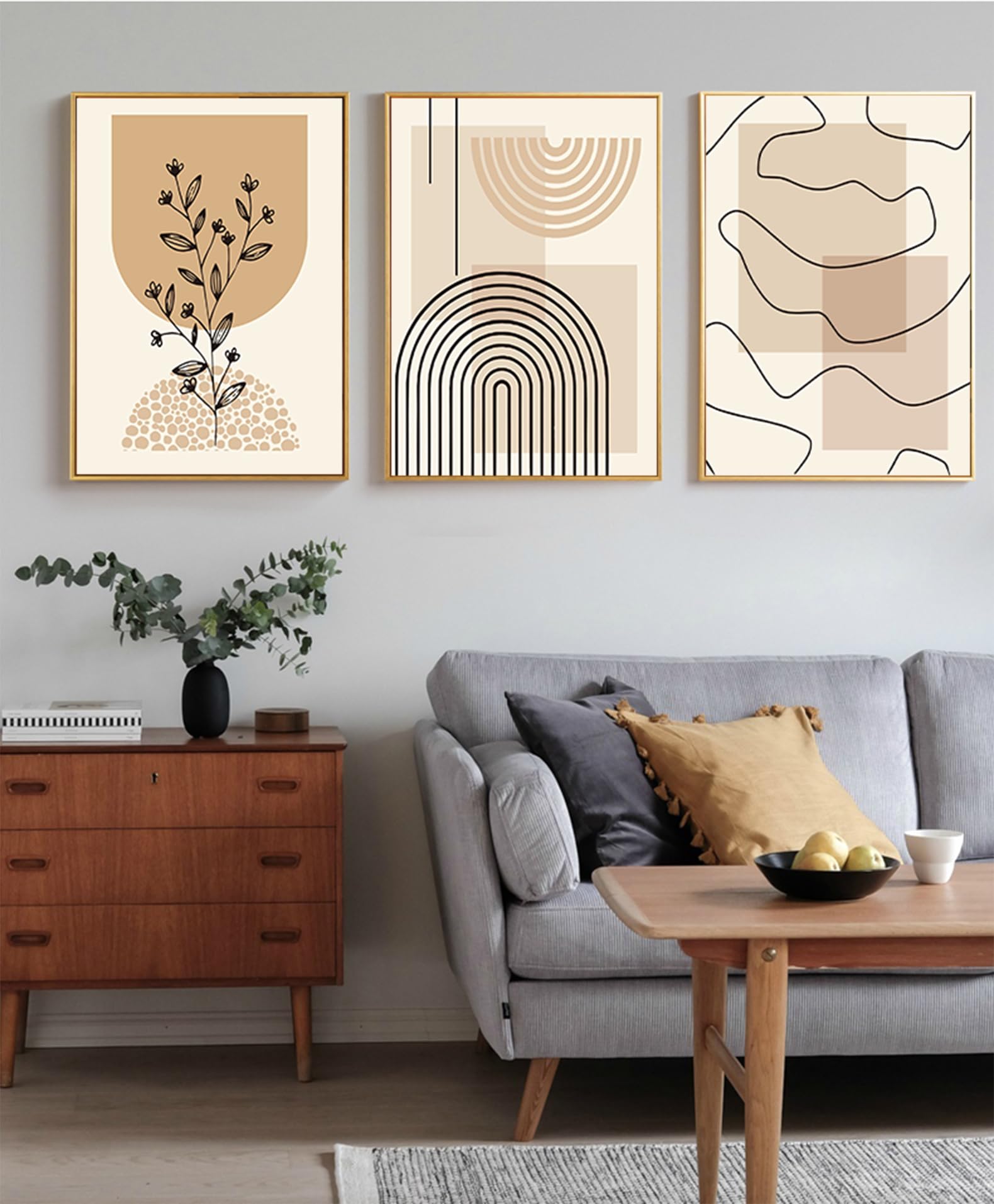 JNAOZI Abstract Line Geometry Pictures, Abstract Botanical Art Poster, Interior Home Decor Wall Art - Image 3
