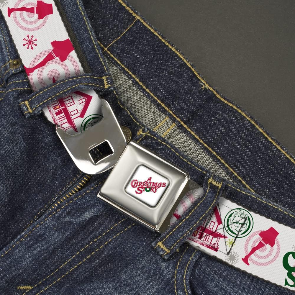 Buckle-Down Unisex Adult Buckle-down Seatbelt Belt a Christmas Story Regular