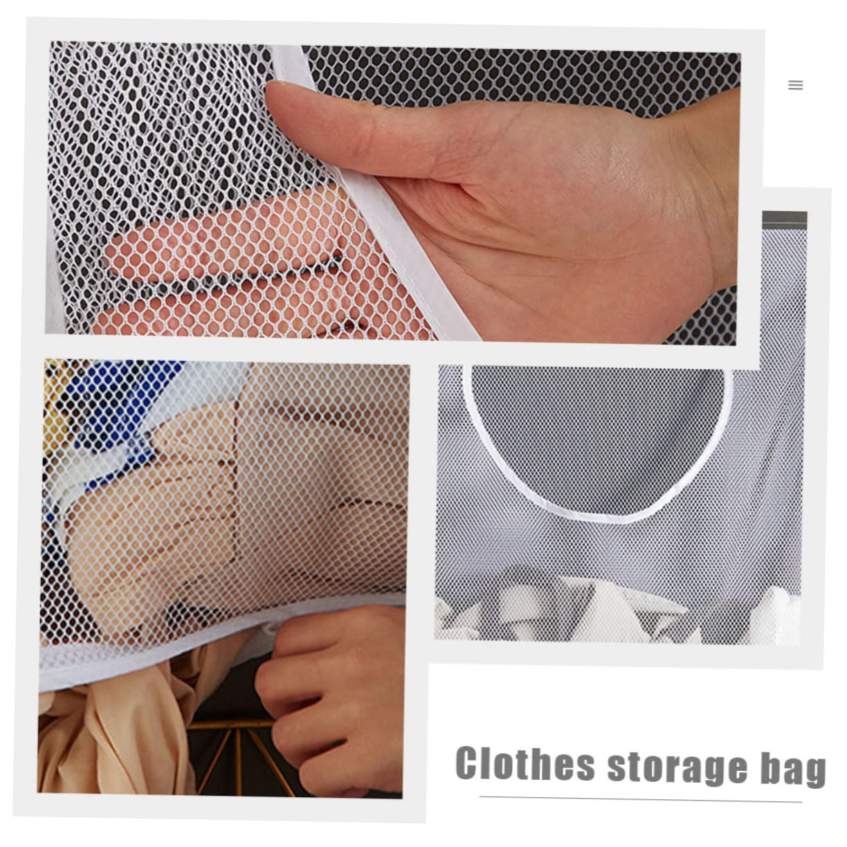 Zerodeko 4sets Sacchetti Appesi Per Vestiti Borsa Per Lavanderia Rete Organizzatore Per Abbigliamento Sporco Capacità Per Casa e Viaggio Include Ganci Per Appendere