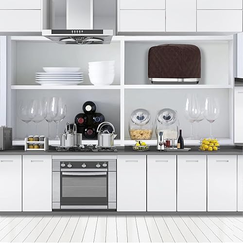 Miniatura 28 de Cubierta acolchada de tela de poliéster para tostadora de pan de cuatro rebanadas, protector de utensilios para hornear, protección contra el polvo