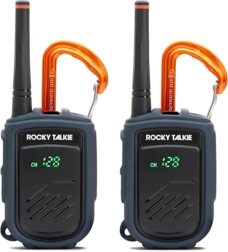 Miniatura 1 de Rocky Talkie Radio de montaña - Walkie Talkie de largo alcance, radio de mano FRS, duración de la batería de 4 días, durabilidad máxima, paquete de 2