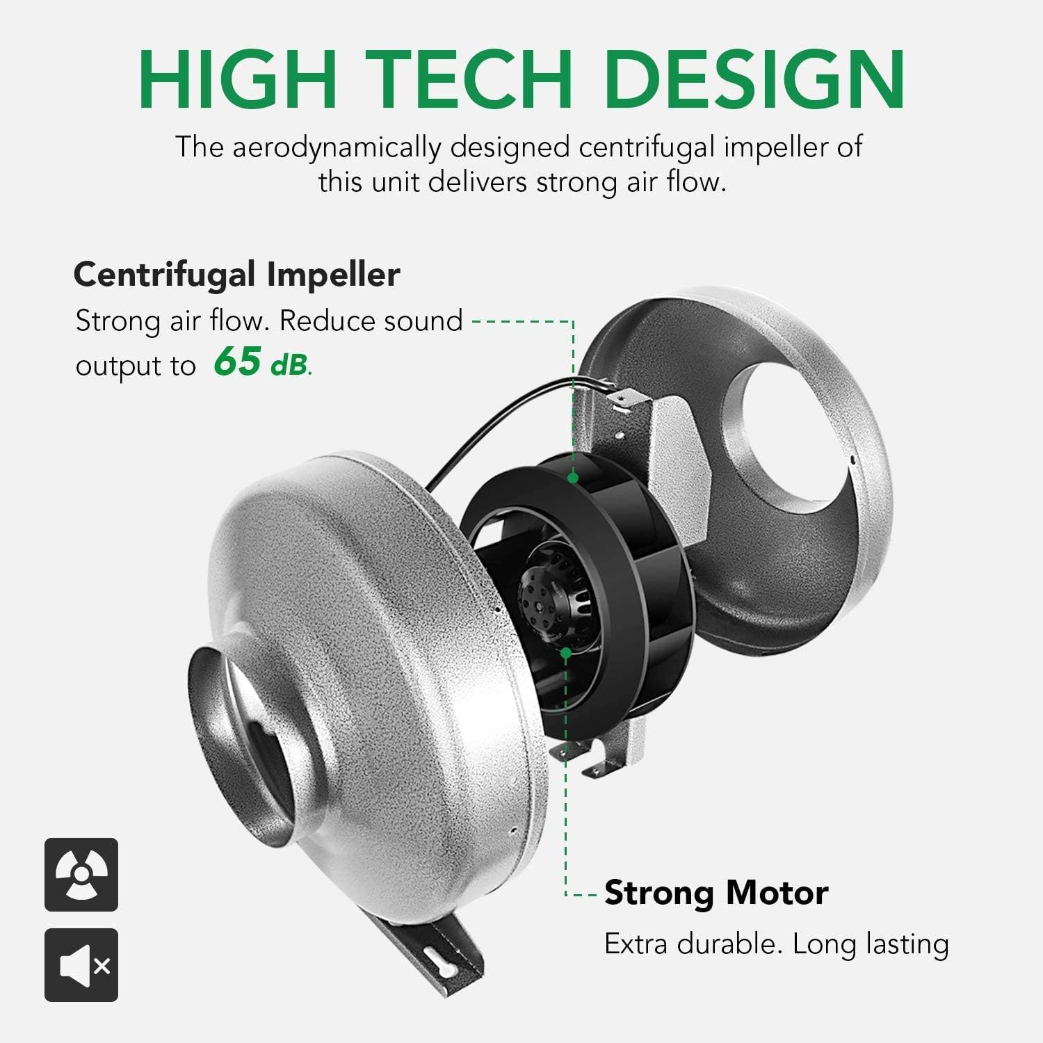 Lіmіtеd Stосk iPower 6 Inch 442 CFM Inline HVAC Vent Blower Fan with 6 Air Carbon Filter 16 Feet Ducting Combo Set for Grow Tent Ventilation, Silver ❤ Crаzу Dеаlѕ iPower 6 Inch 442 CFM Inline HVAC Vent Blower Fan with 6 Air Carbon Filter 16 Feet Ducting Combo Set for Grow Tent Ventilation, Silver