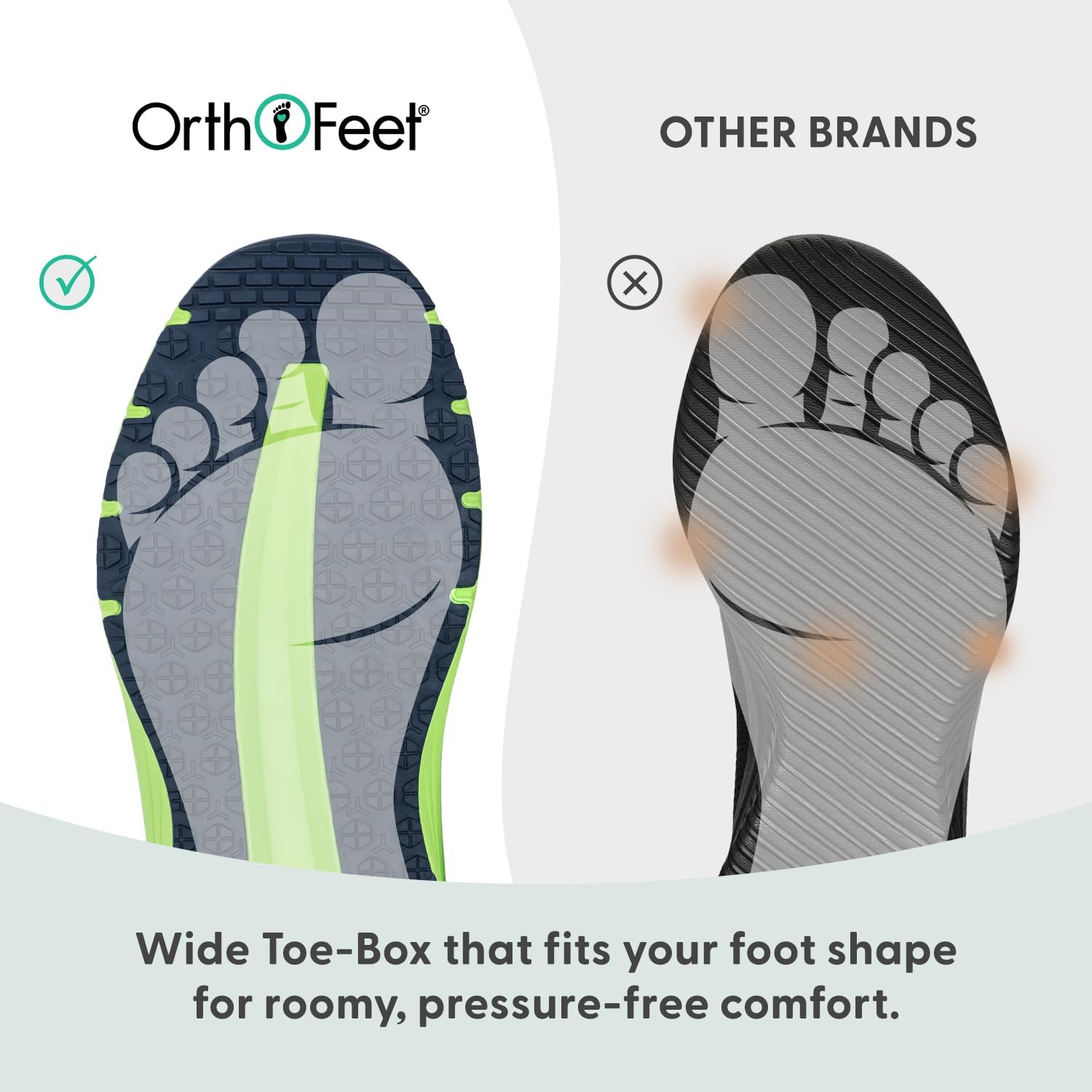 Orthofeet Men's Orthopedic Race Running Shoes - Image 6