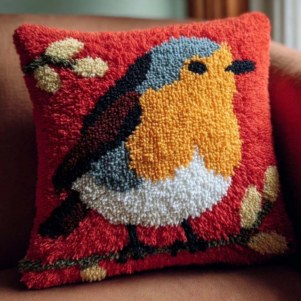 Kitquiver Latch Hook Cushion Kitrobin DIY Pillow Cover 43X43Cm