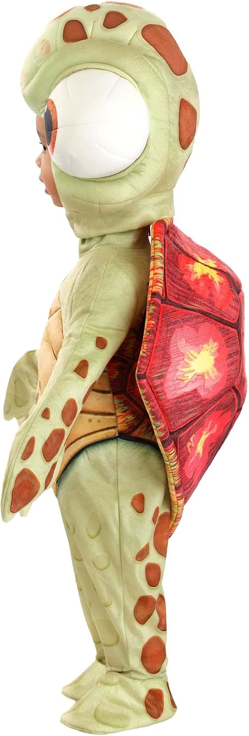 Squirt Costume For Babies | Officially Licensed Finding Nemo Sea Turtle Jumpsuit With Headpiece, Shell, Booties