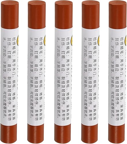 Miniatura 7 de uxcell Lápices de reparación de muebles, 5 unidades, barra de relleno de cera de madera, marcadores de muebles para retoques - para agujeros de