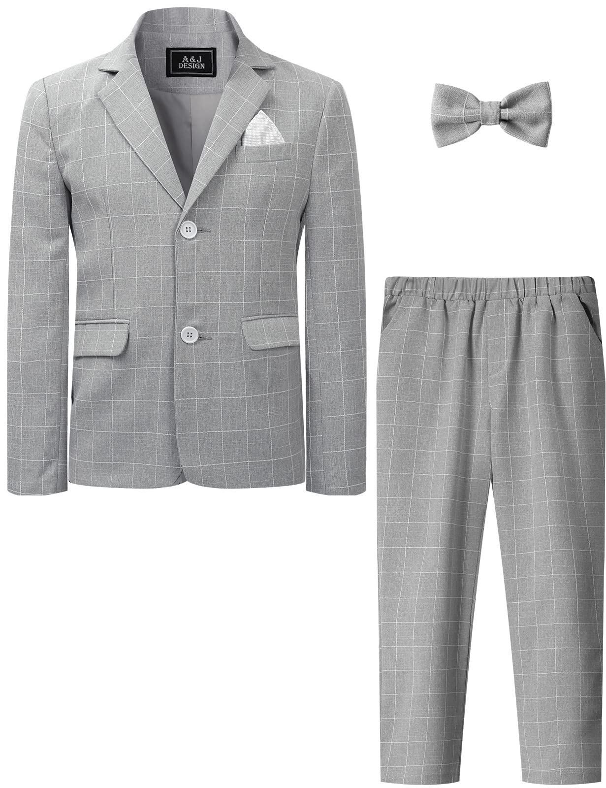 mintgreen Jungen Anzug Blazer 2PCS Gentleman Tuexdo Sätze Blazer + Hose + Fliege 5-12 Jahre