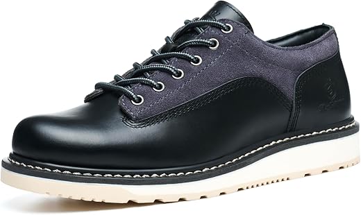 SL-Saint Men's Handmade Low Cup Fashion Boots Genuine Cowhide Leather Shoes Fashion Lace Up