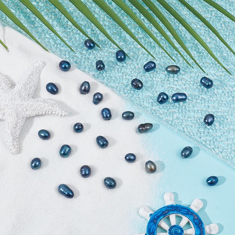Fascini ovali della perla d'acqua dolce coltivata naturale di