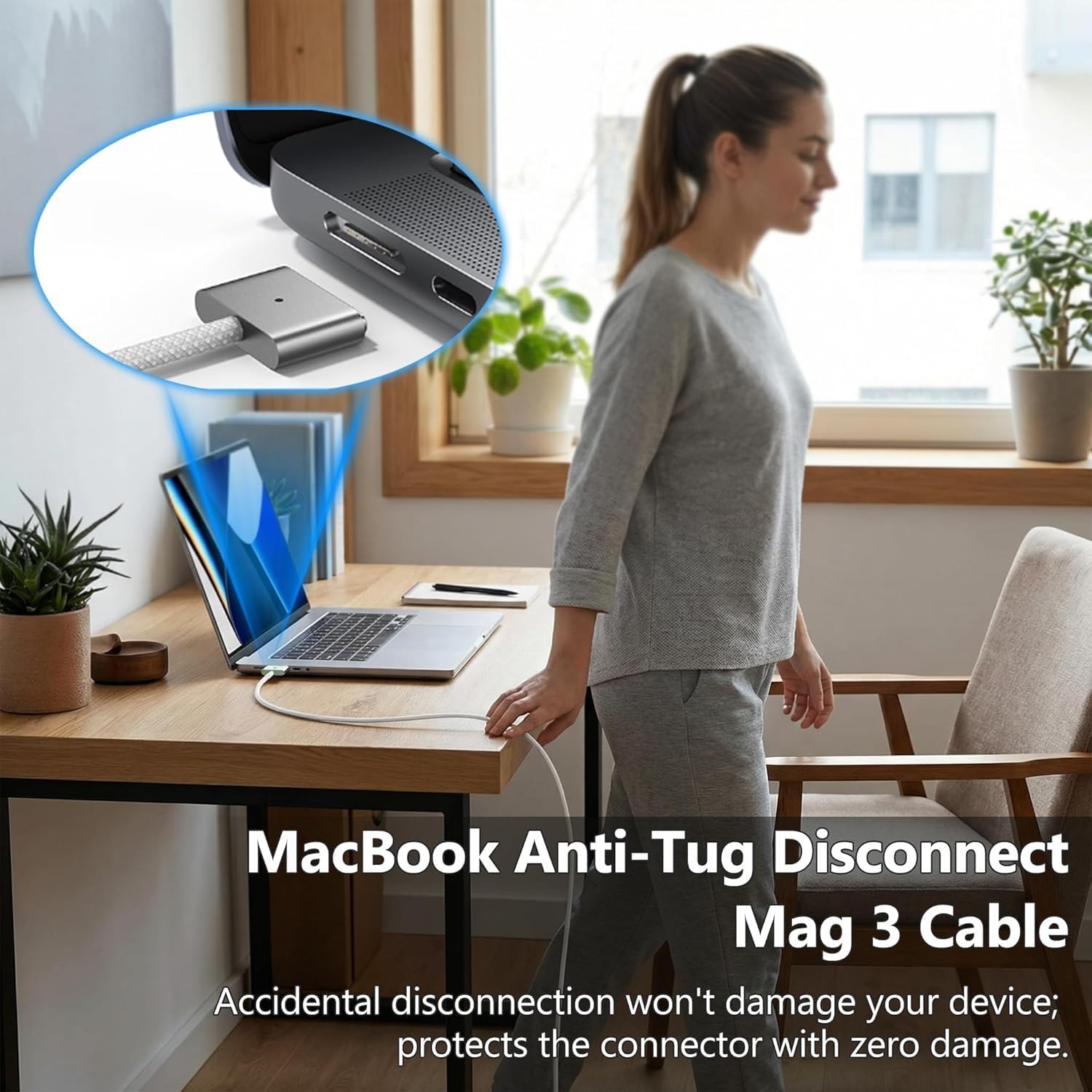 140W Mag 3 Charger, Mac Book Pro Charger, 140W USB-C Power Adapter, USB-C to Mag 3 Cable, Compatible with Mac Book Pro/Air 13/14/15/16 inch M1 M2 M3 M4 (Between 2021-2025)