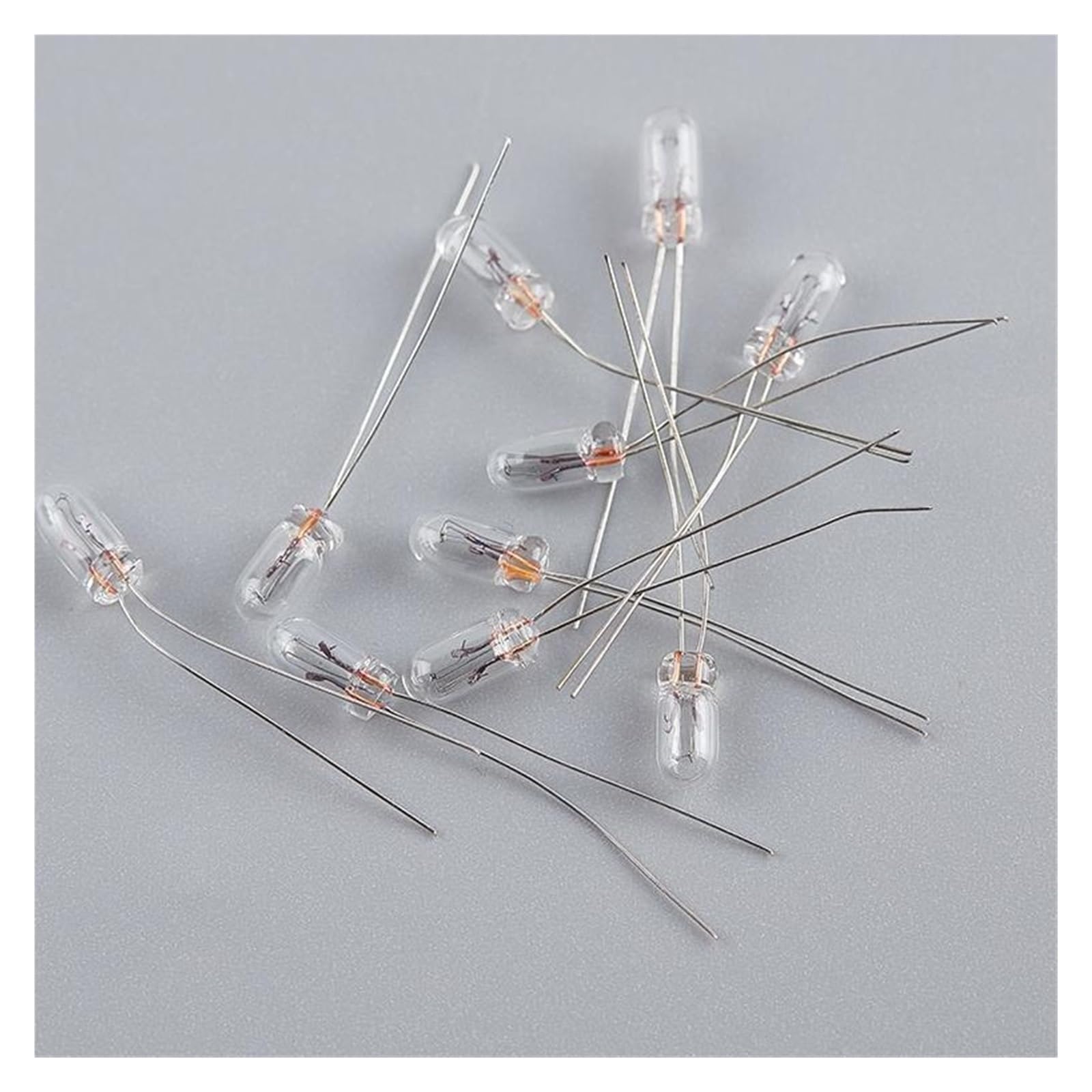 DYYK 10pcs Miniature 0.07A 3mm 4mm 5mm 1.5V,3V,6V, 9V,12V, 24V Lamp Light Bulb Edison Incandescent Filament Rice (Size : 4mm 12V)