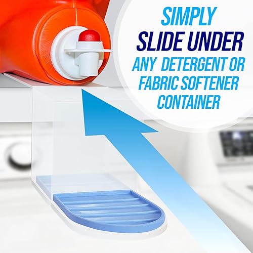 Miniatura 4 de Simplation Paquete de 2 Portavasos para detergente para ropa sucia, colector de goteo de detergente (bandeja de goteo mejorada), no más desorden ni