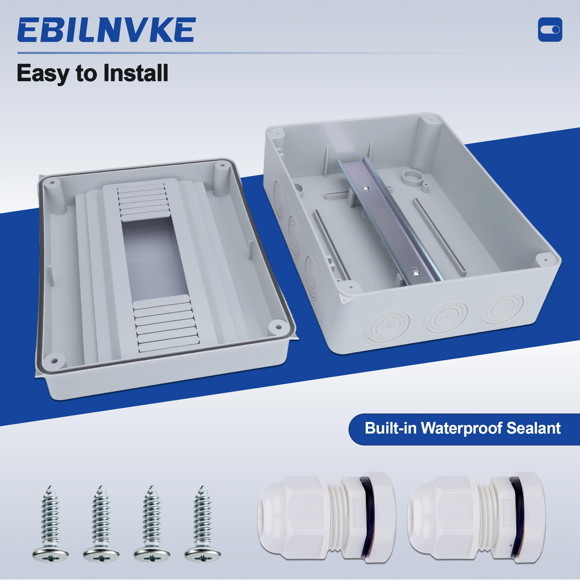 12 Way Circuit Breaker Box - Waterproof Protection -5